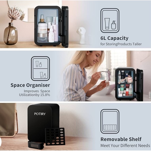 Potiry Portable Mini Fridge Warming or Cooling - Picture 6 of 14